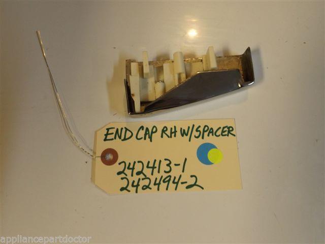 Kitchenaid DISHWASHER 242413-1 242494-2 End Cap RH W/Spacer NEW W/O BOX Kitchenaid DISHWASHER 242413-1 242494-2 End Cap RH W/Spacer NEW W/O BOX